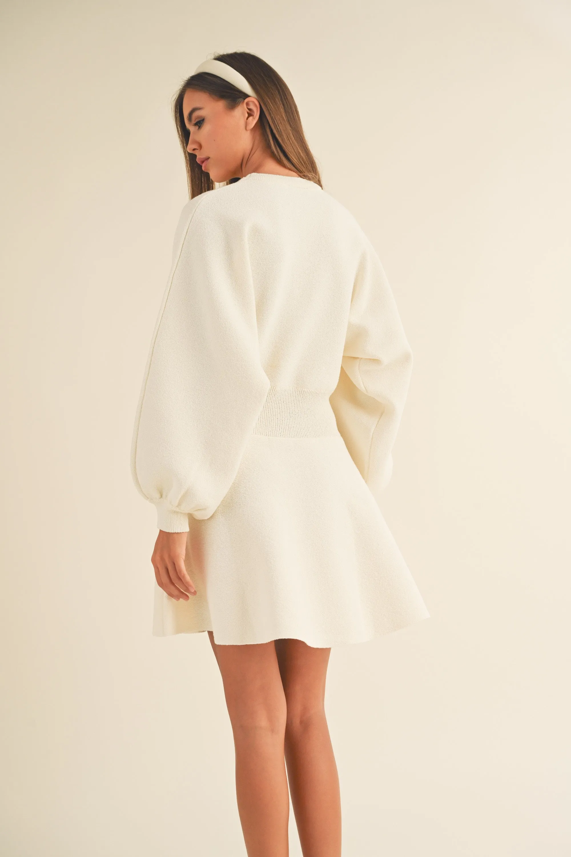 Balloon Sleeve Sweater Dress sold by Evercado product image thumbnail 4