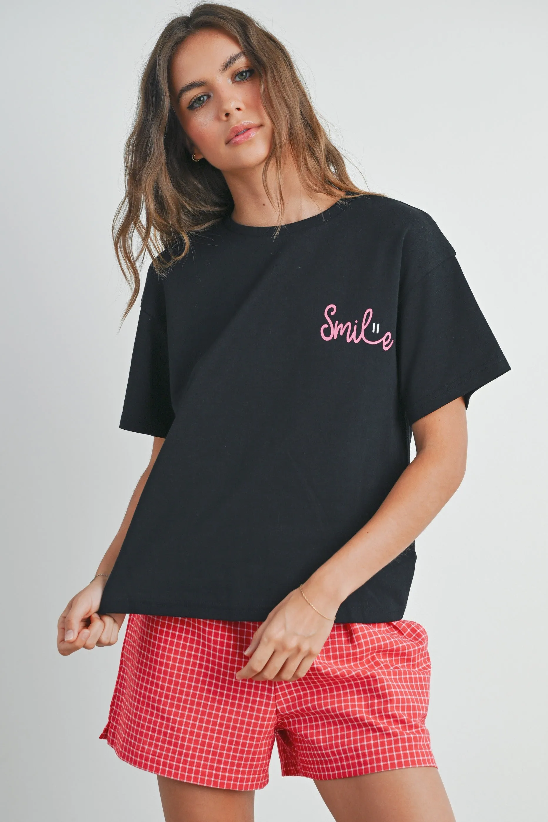 Smile Print T-shirt sold by Evercado product image thumbnail 5