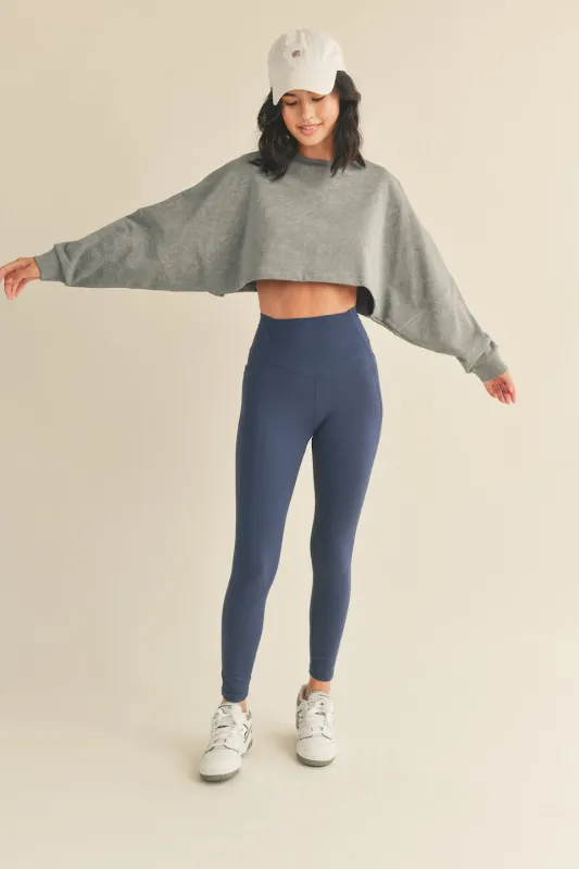 Mineral Wash Soft Cropped Sweatshirt sold by Evercado