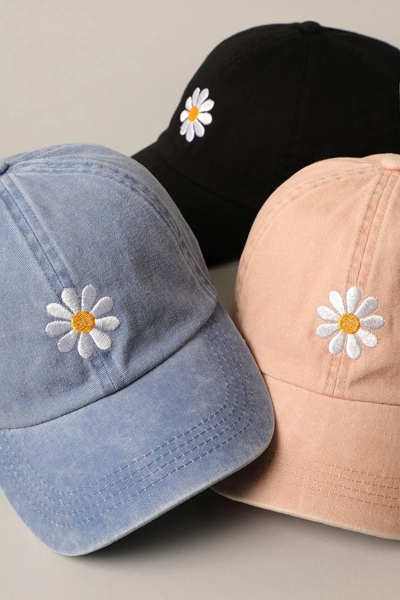 Daisy Embroidery Baseball Cap sold by Evercado product image thumbnail 2