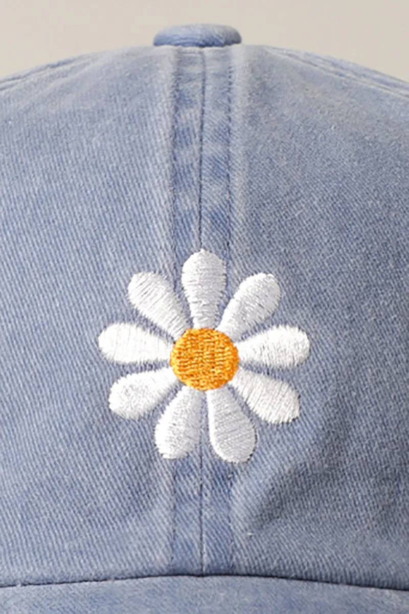 Daisy Embroidery Baseball Cap sold by Evercado product image thumbnail 3