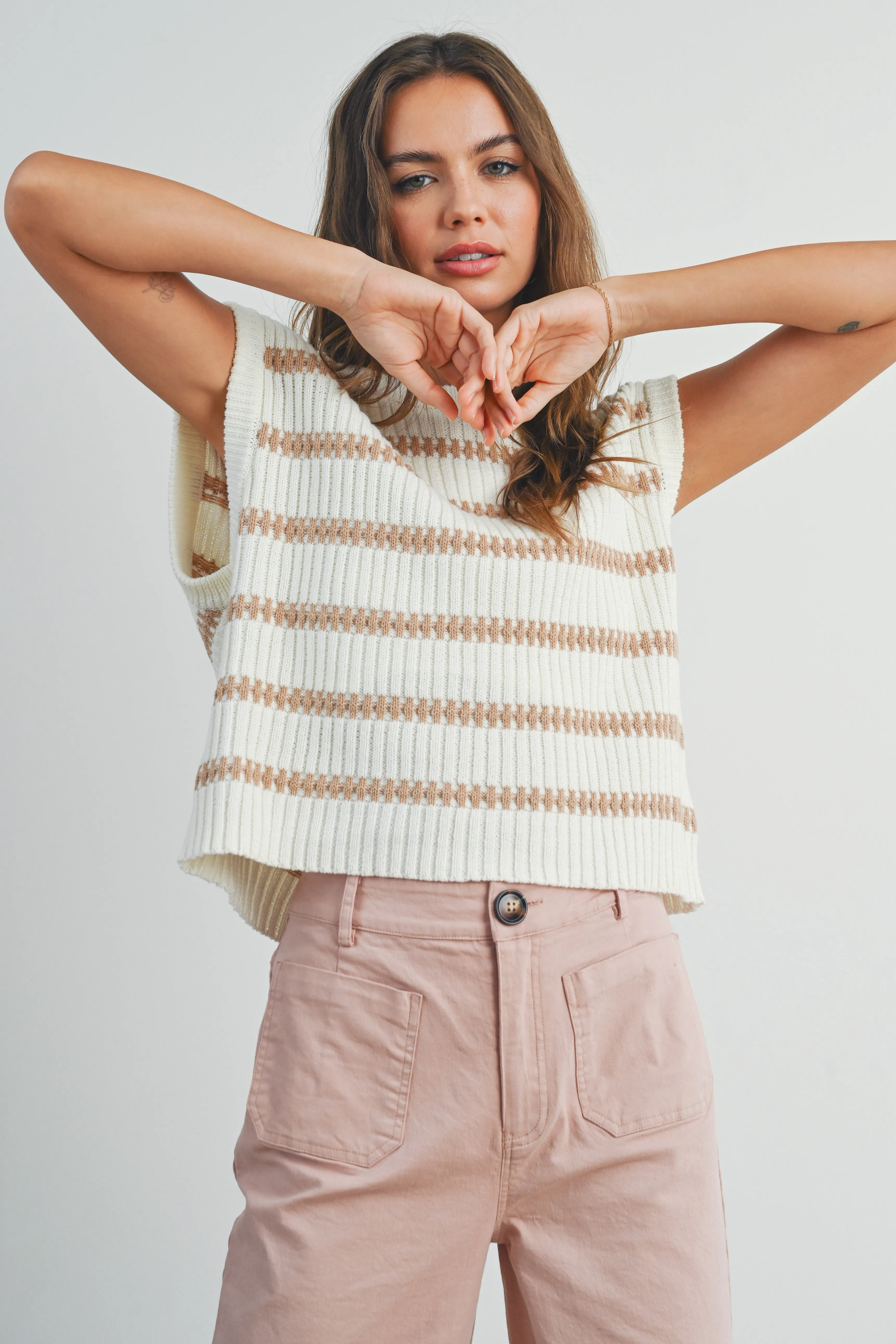 Stripe Knit Tank Top sold by Evercado product image thumbnail 3