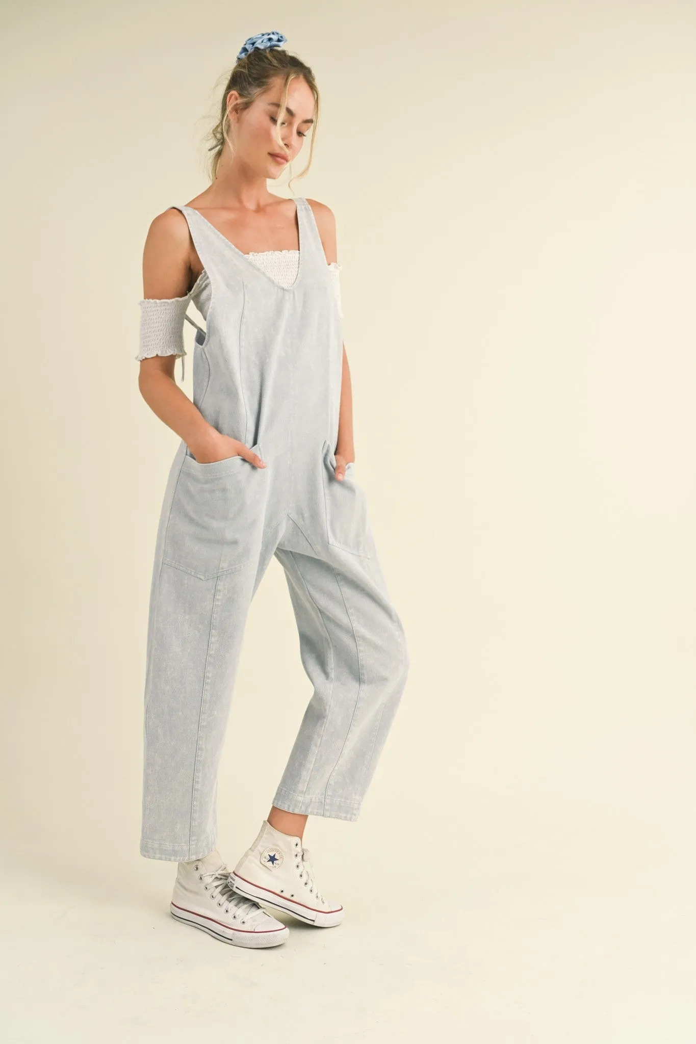 Mineral Wash High Roller Jumpsuit sold by Evercado product image thumbnail 2