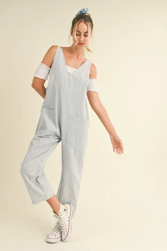 Mineral Wash High Roller Jumpsuit sold by Evercado