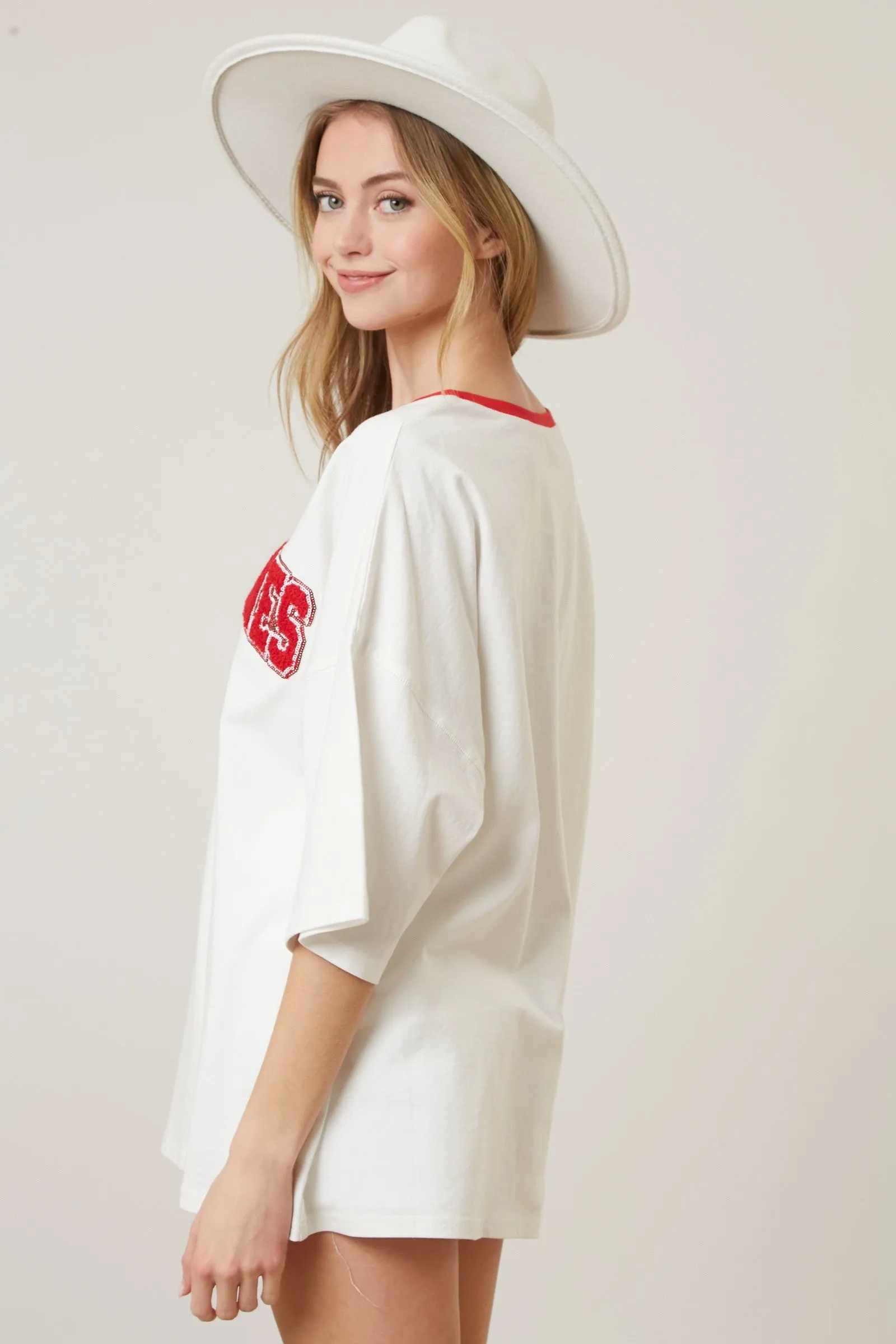 Rolling Stones Embroidery Oversized T sold by Evercado product image thumbnail 5