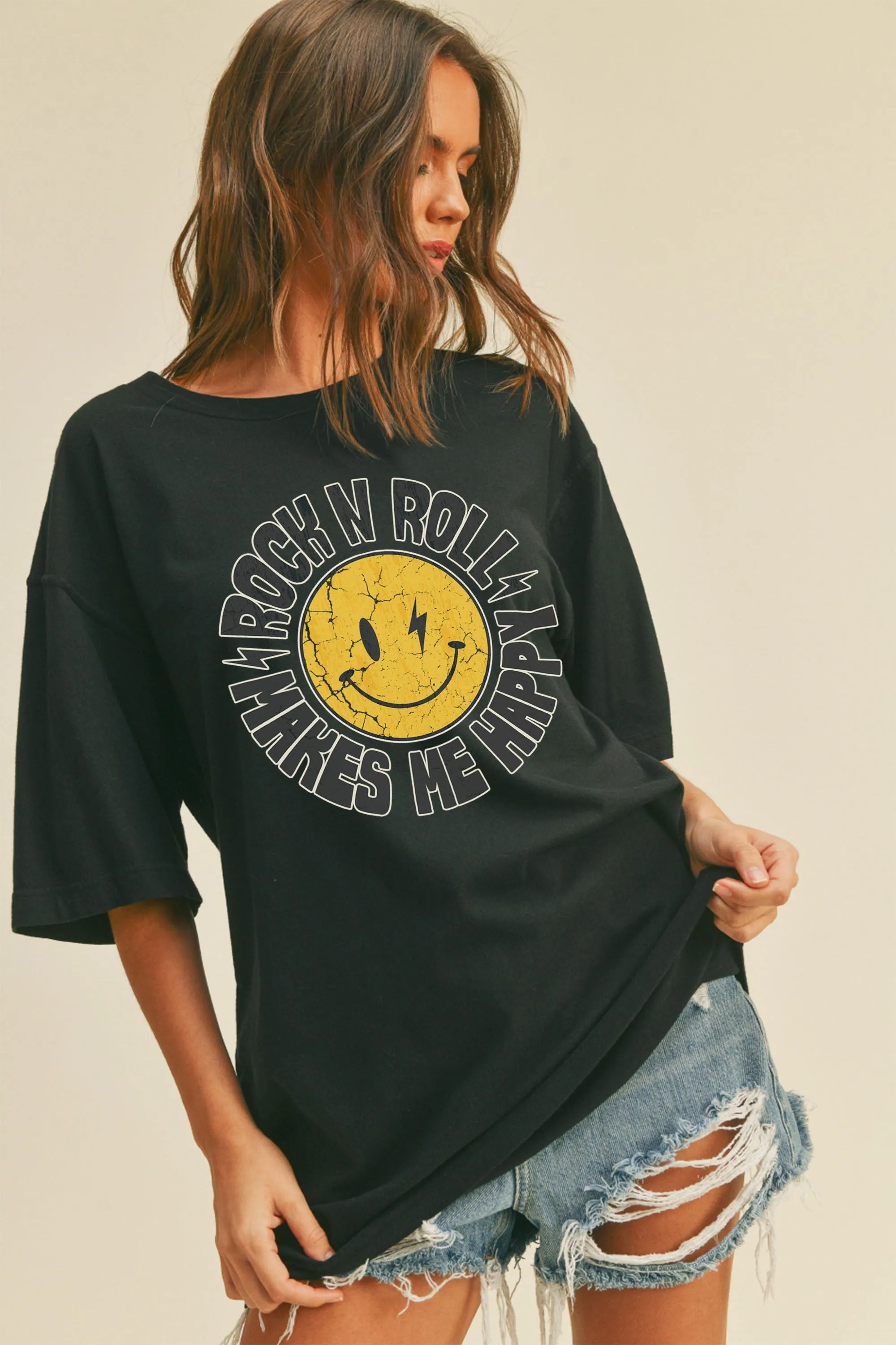 Rock & Roll Makes me Happy Tee sold by Evercado
