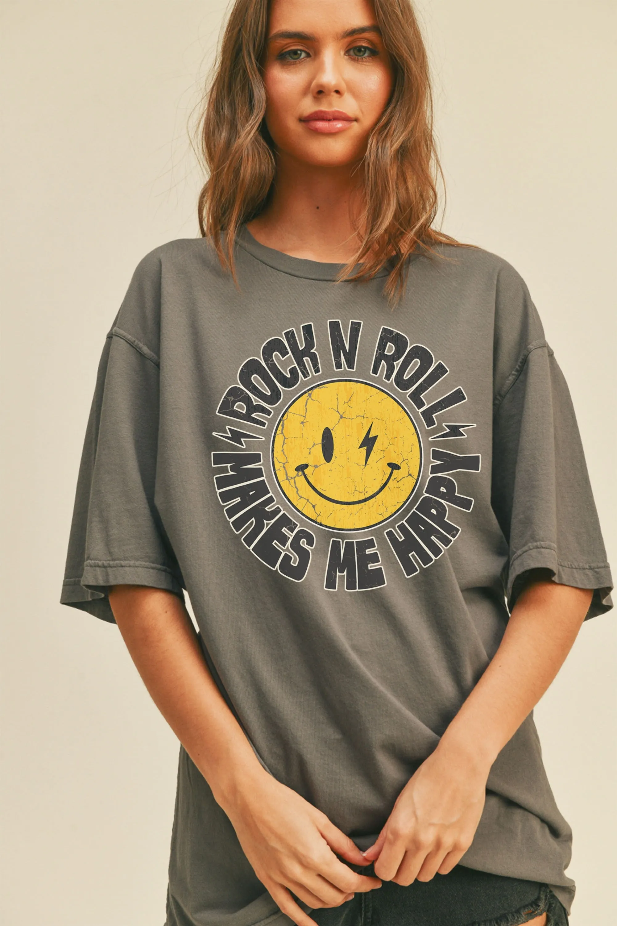 Rock & Roll Makes me Happy Tee sold by Evercado product image thumbnail 3