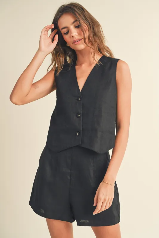 Linen Summer Vest sold by Evercado