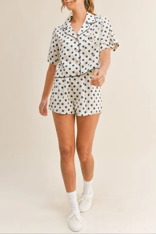 Polka Dot Top & Short Set sold by Evercado