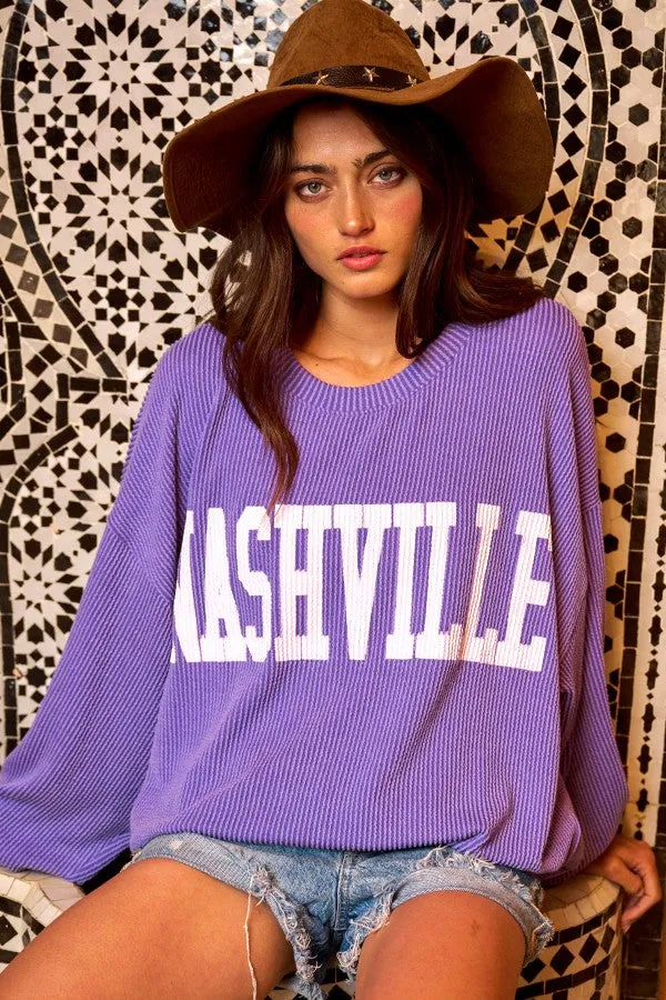 Nashville Graphic Oversized Sweatshirt sold by Evercado product image thumbnail 2