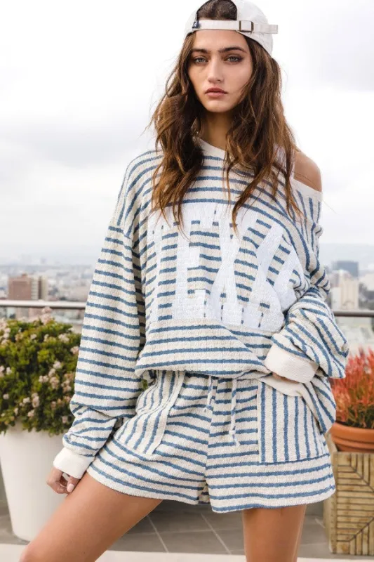 Texas Graphic Stripe Sweatshirt sold by Evercado