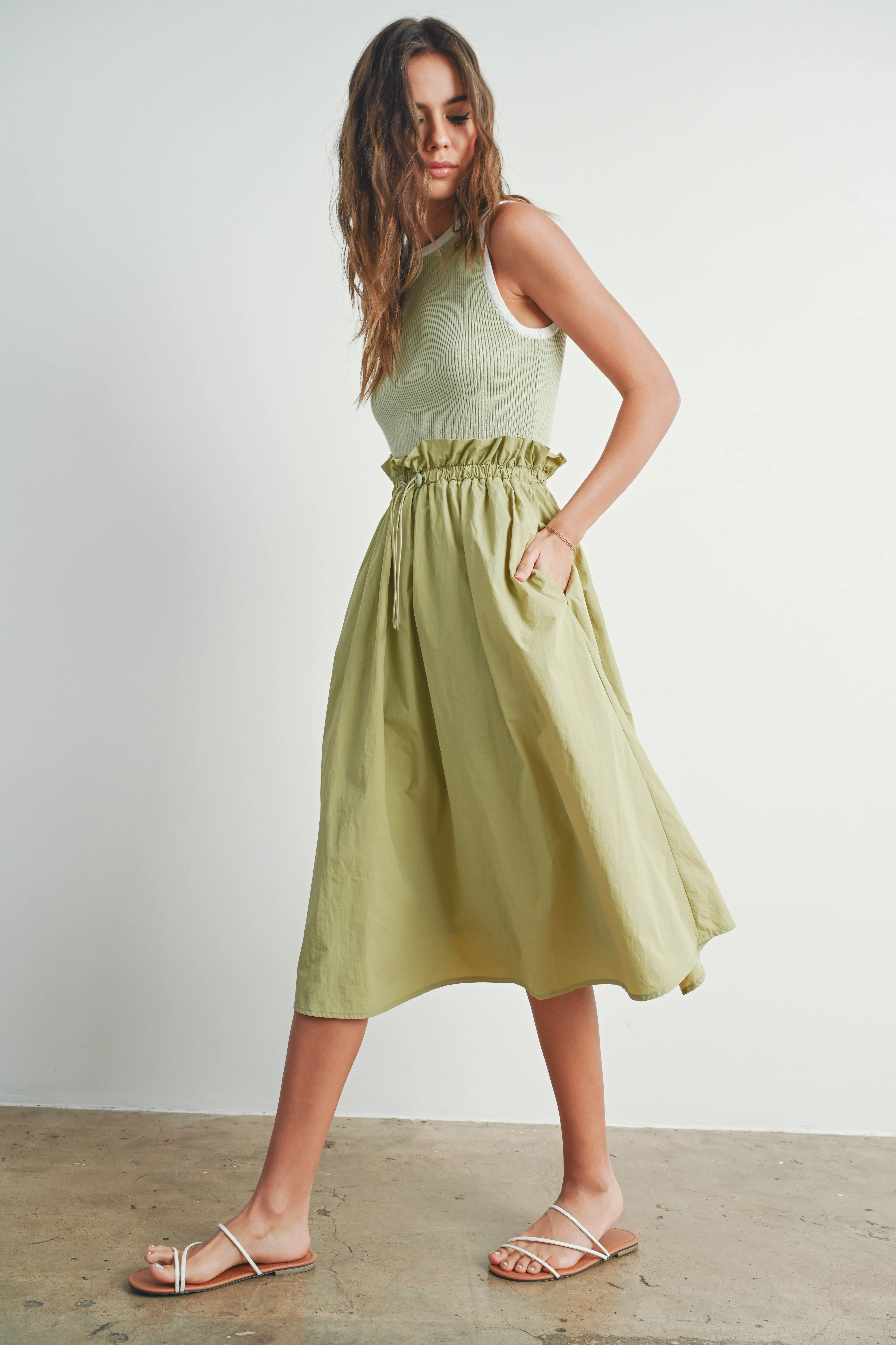 Contrast Tank Twofer Dress sold by Evercado product image thumbnail 2