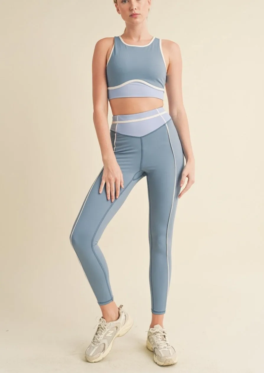 Color Contrast Tank Top & Leggings Set sold by Evercado