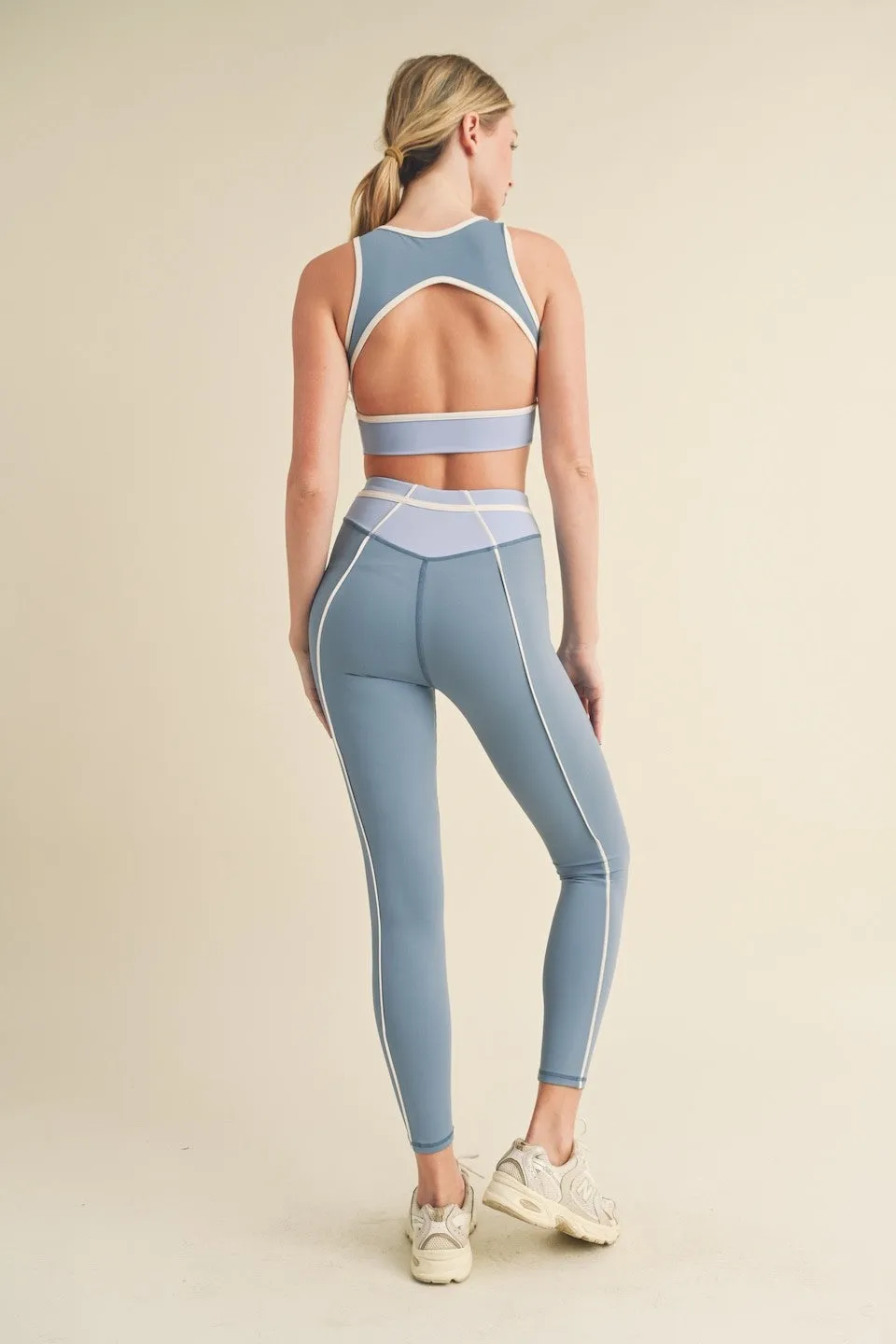 Color Contrast Tank Top & Leggings Set sold by Evercado product image thumbnail 2