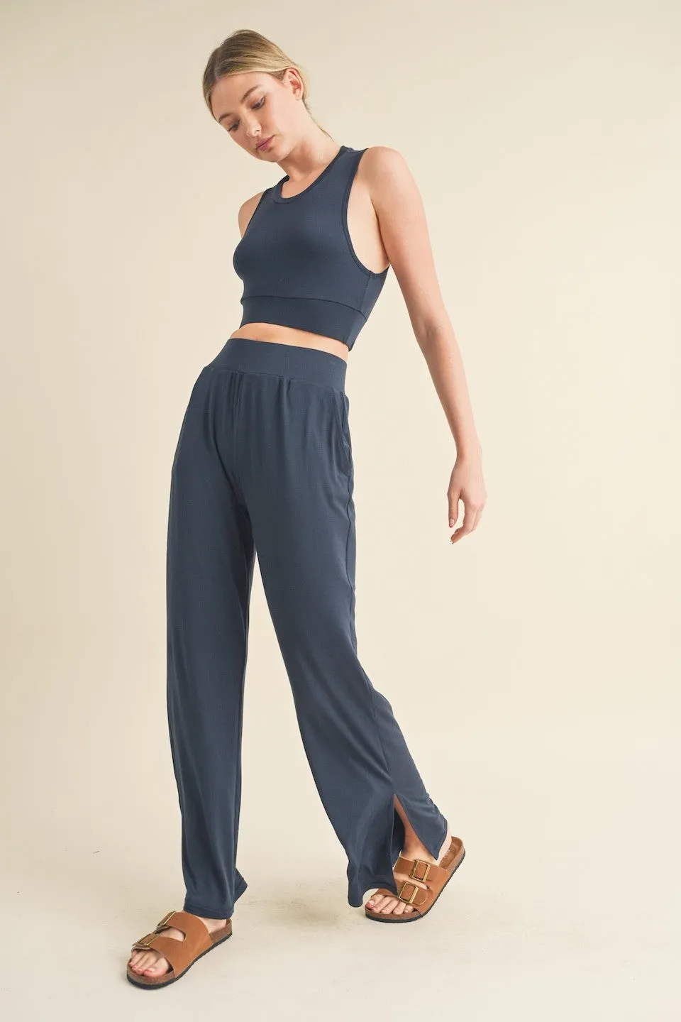 Lounge Tank Top & Wide Leg Set sold by Evercado product image thumbnail 3