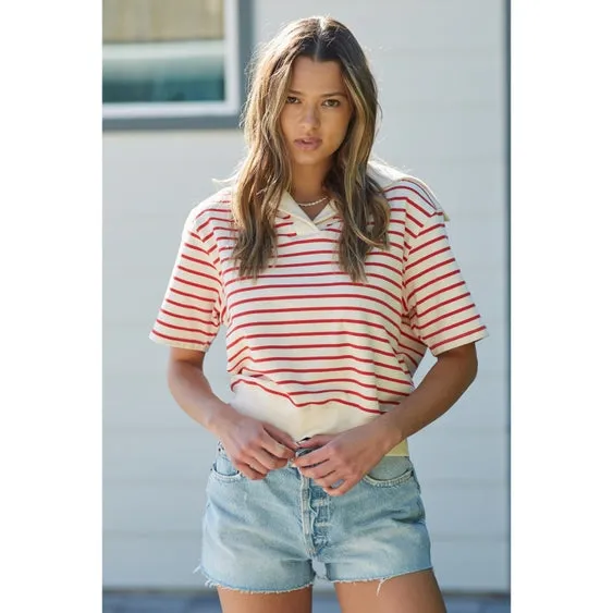 Sailor Collar Striped Top sold by Evercado product image thumbnail 2