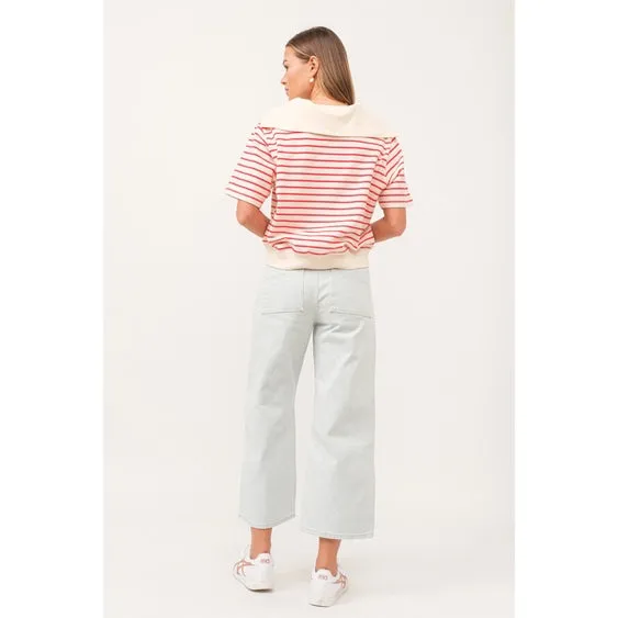 Sailor Collar Striped Top sold by Evercado product image thumbnail 4