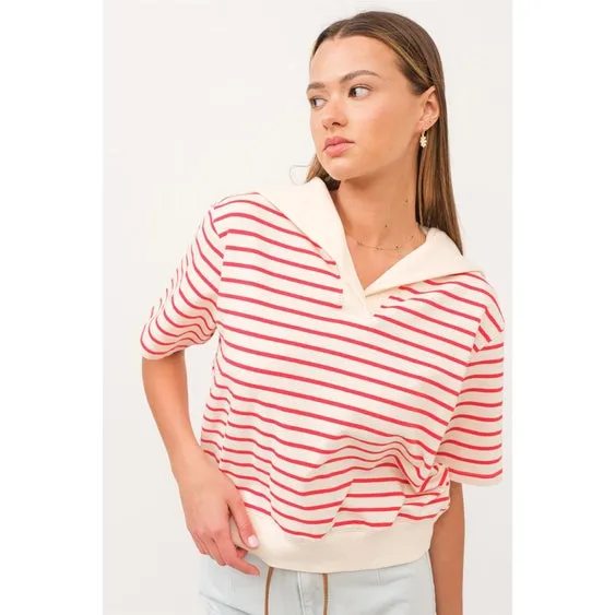 Sailor Collar Striped Top sold by Evercado product image thumbnail 3