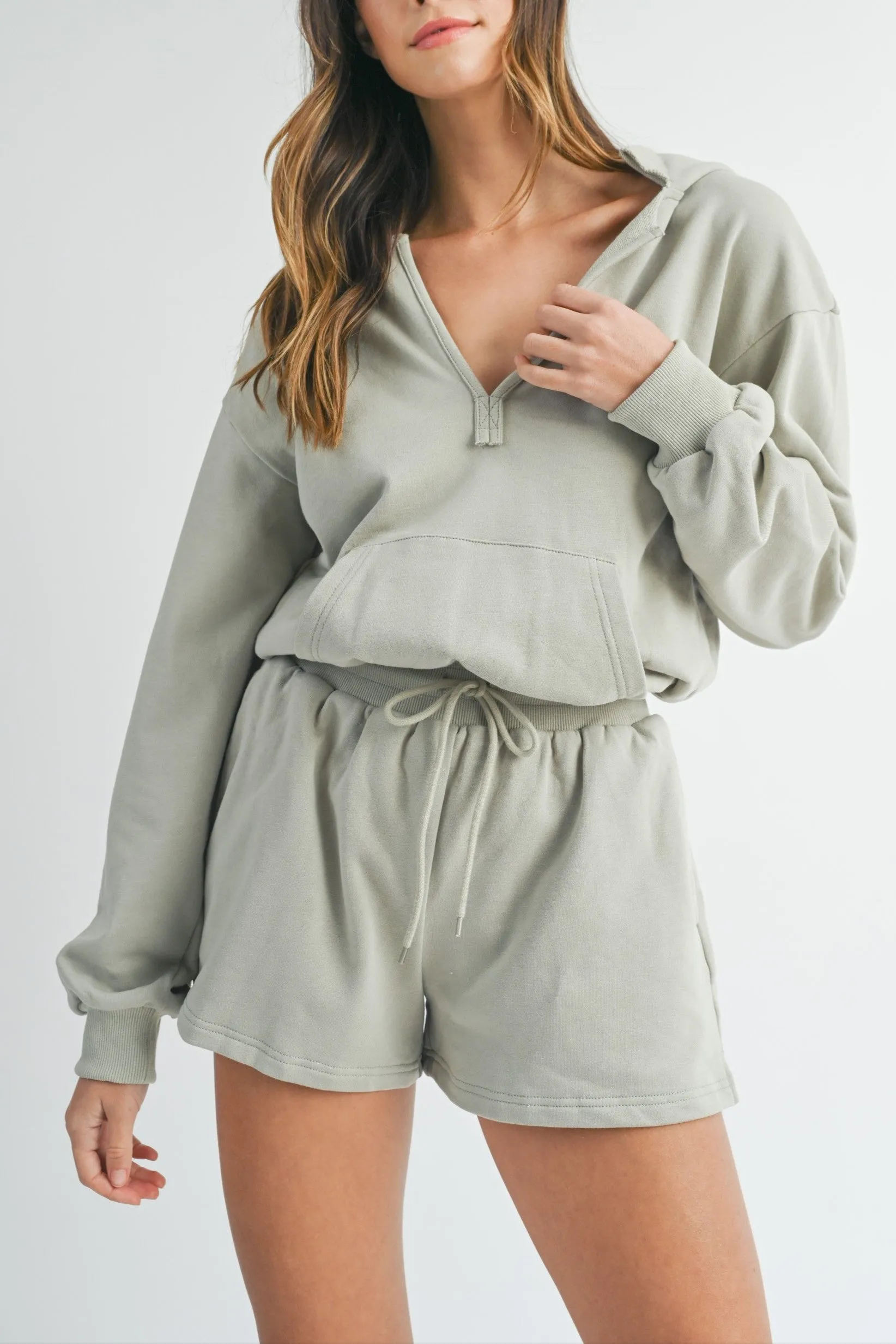 Cotton Hooded Romper sold by Evercado product image thumbnail 2