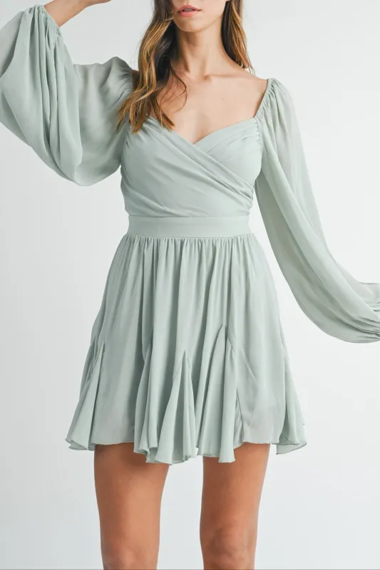 Back Lace Up Ruffle Mini Dress sold by Evercado