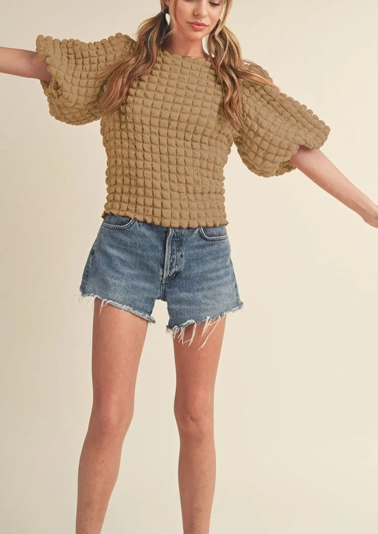 Bubble Sleeve Top sold by Evercado product image thumbnail 2