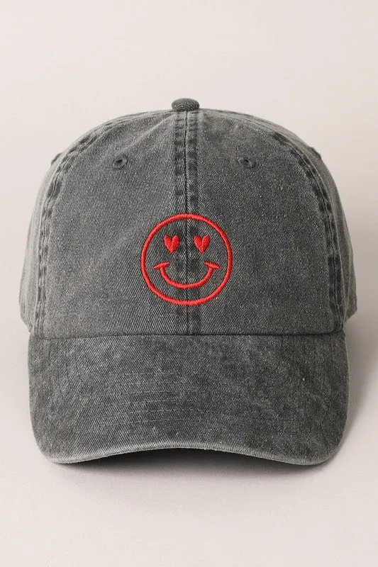 Heart Happy Face Embroidery Cap sold by Evercado product image thumbnail 3