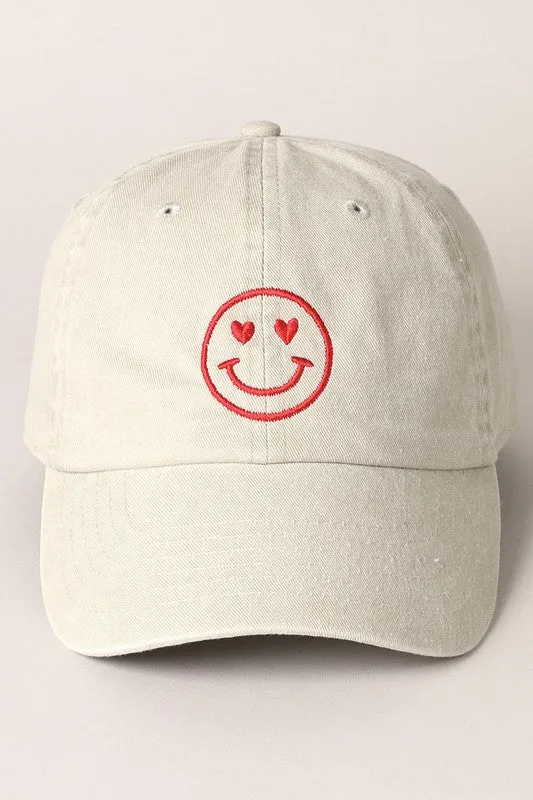 Heart Happy Face Embroidery Cap sold by Evercado product image thumbnail 5