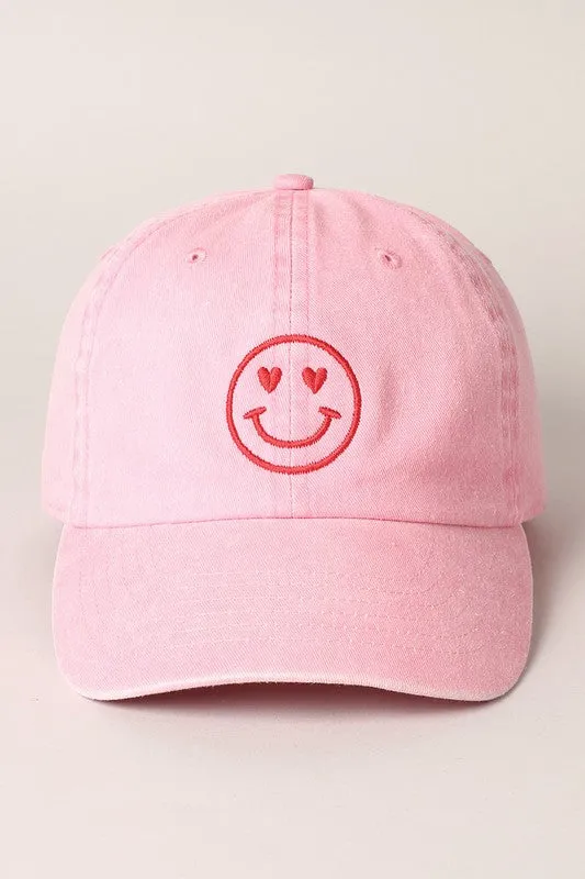 Heart Happy Face Embroidery Cap sold by Evercado product image thumbnail 2