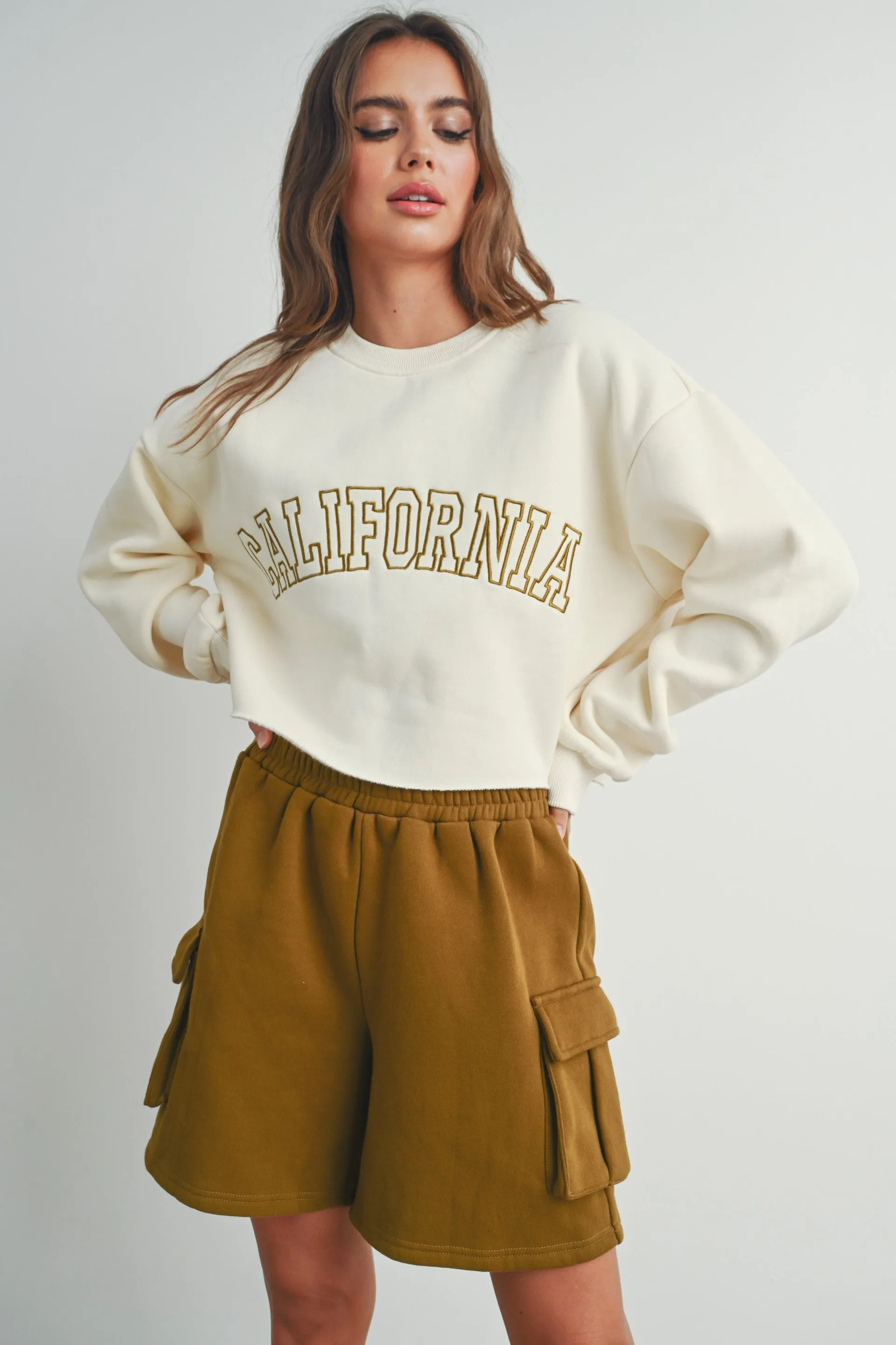 Fleece Cropped Sweatshirt sold by Evercado product image thumbnail 2
