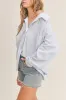 Oversized Stripe Button Down Shirt sold by Evercado