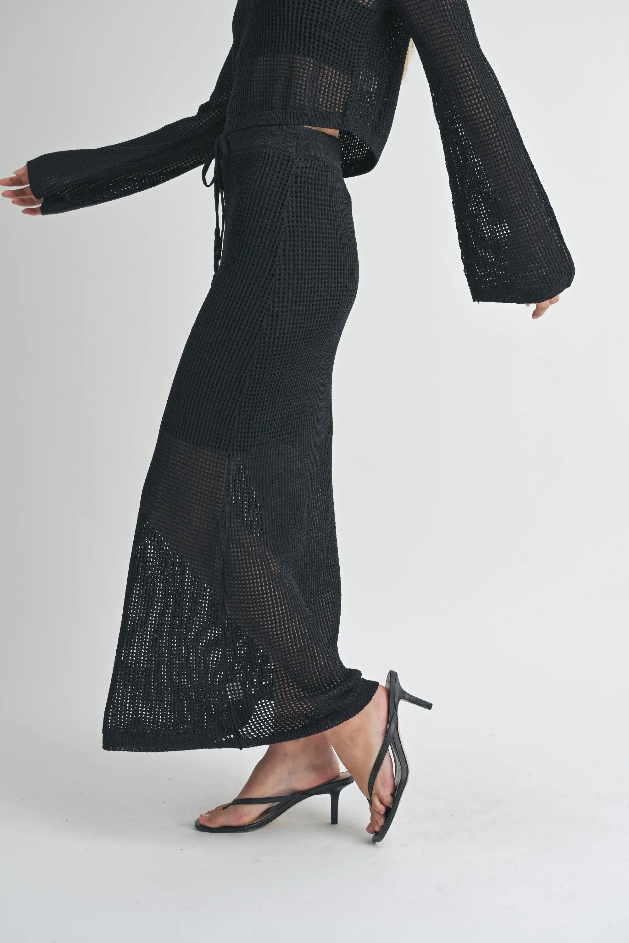 Crochet Knitted Maxi Skirt sold by Evercado product image thumbnail 3