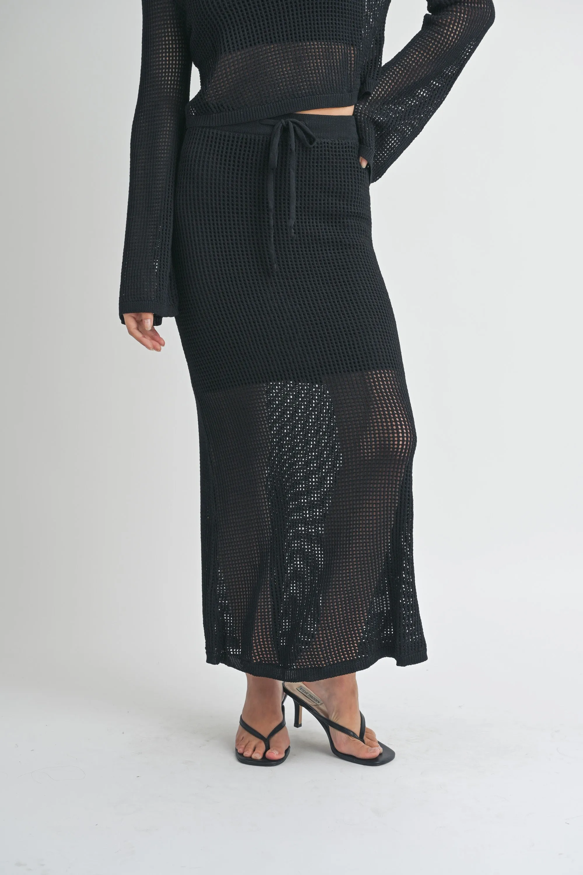 Crochet Knitted Maxi Skirt sold by Evercado product image thumbnail 2