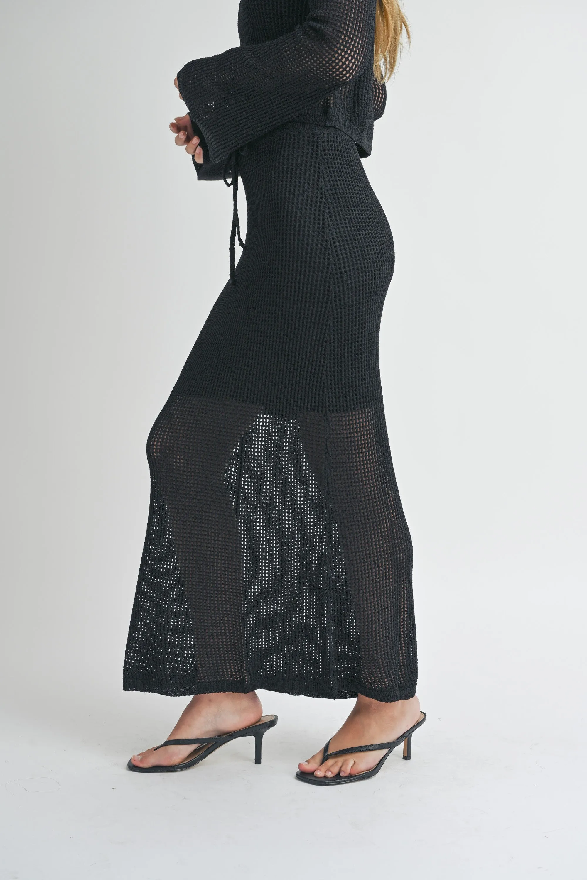 Crochet Knitted Maxi Skirt sold by Evercado product image thumbnail 4