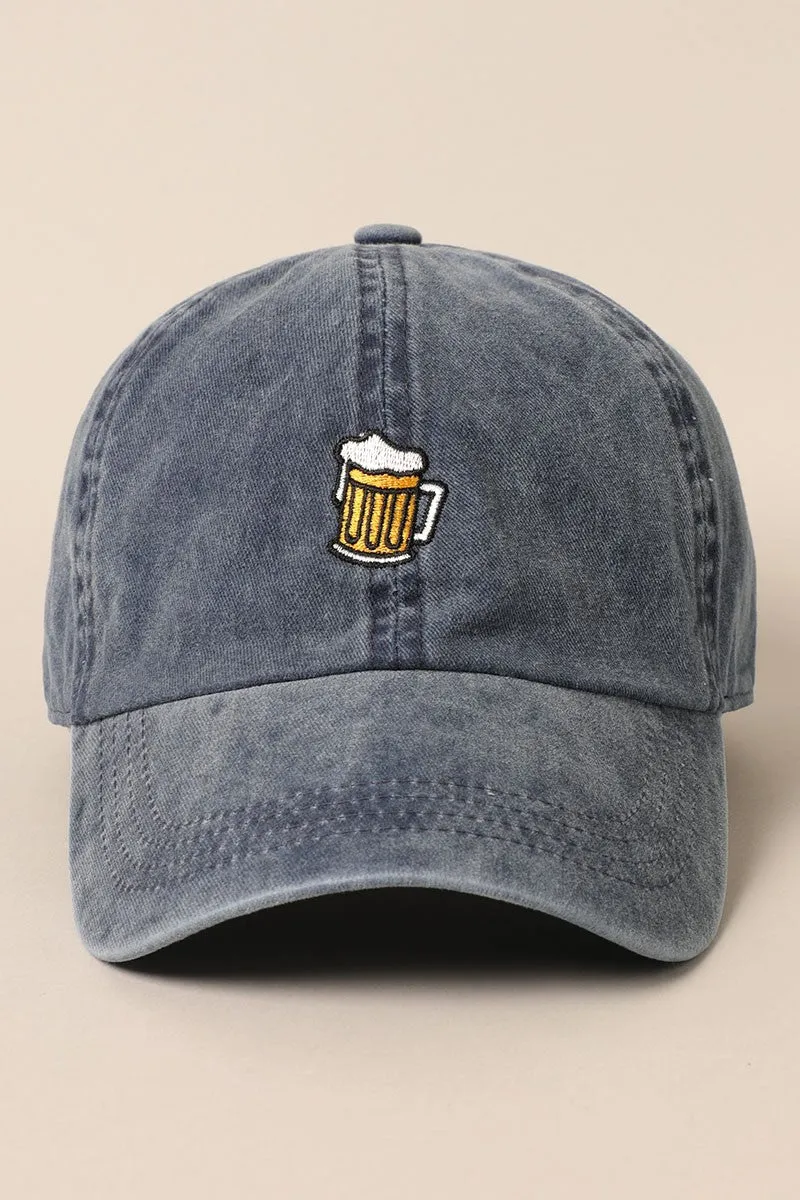 Beer Embroidered Cotton Baseball Cap sold by Evercado