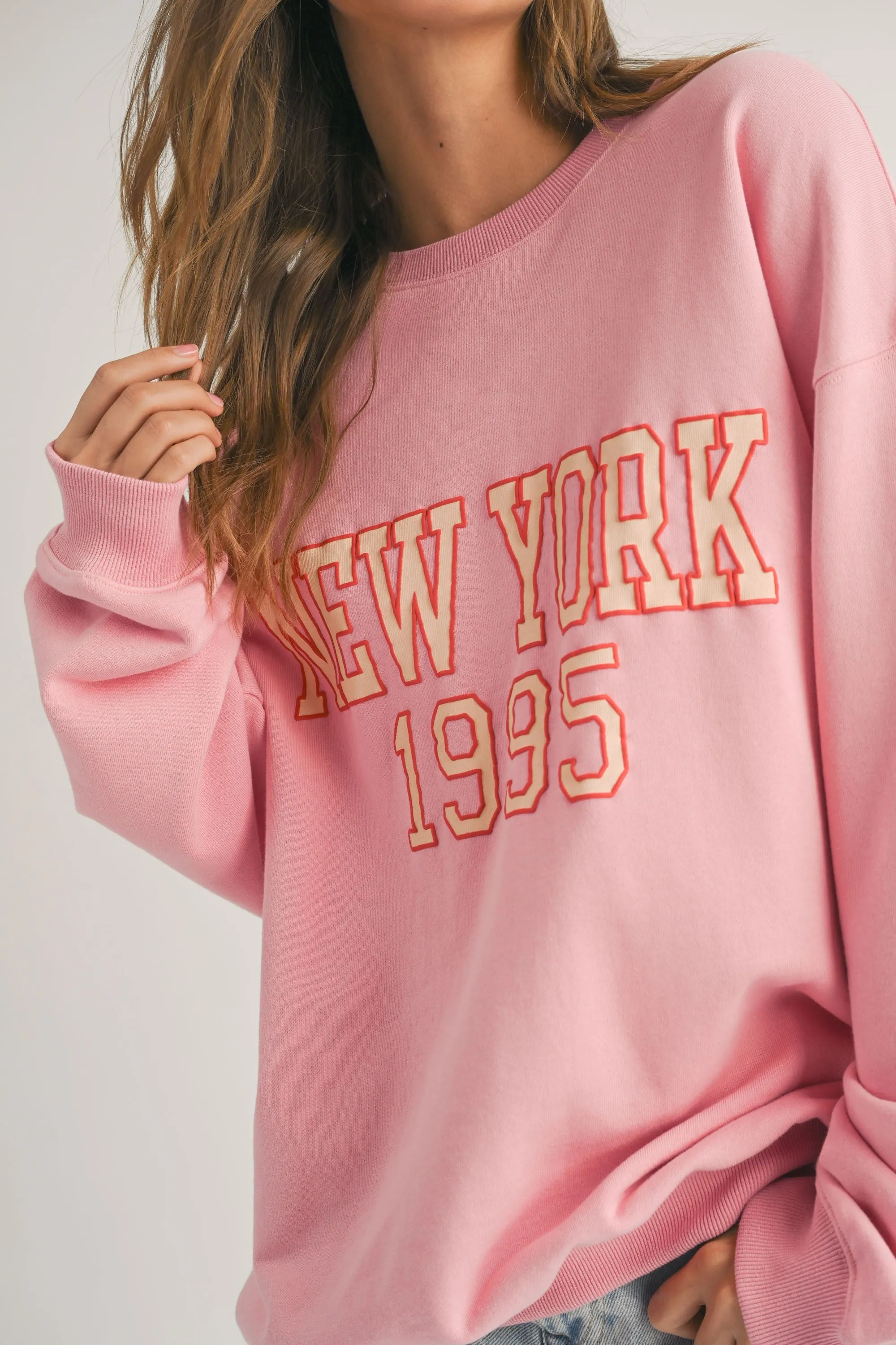 New York Pink Sweatshirt sold by Evercado product image thumbnail 3