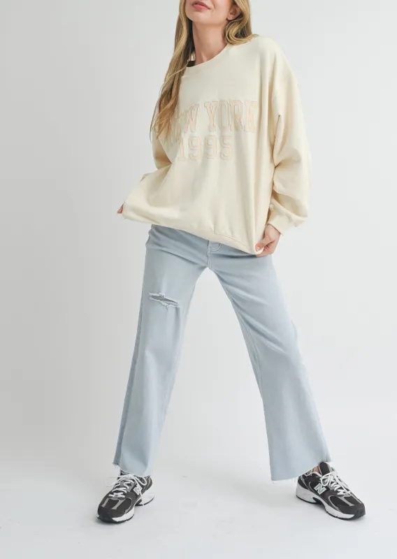 New York Ivory Sweatshirt sold by Evercado