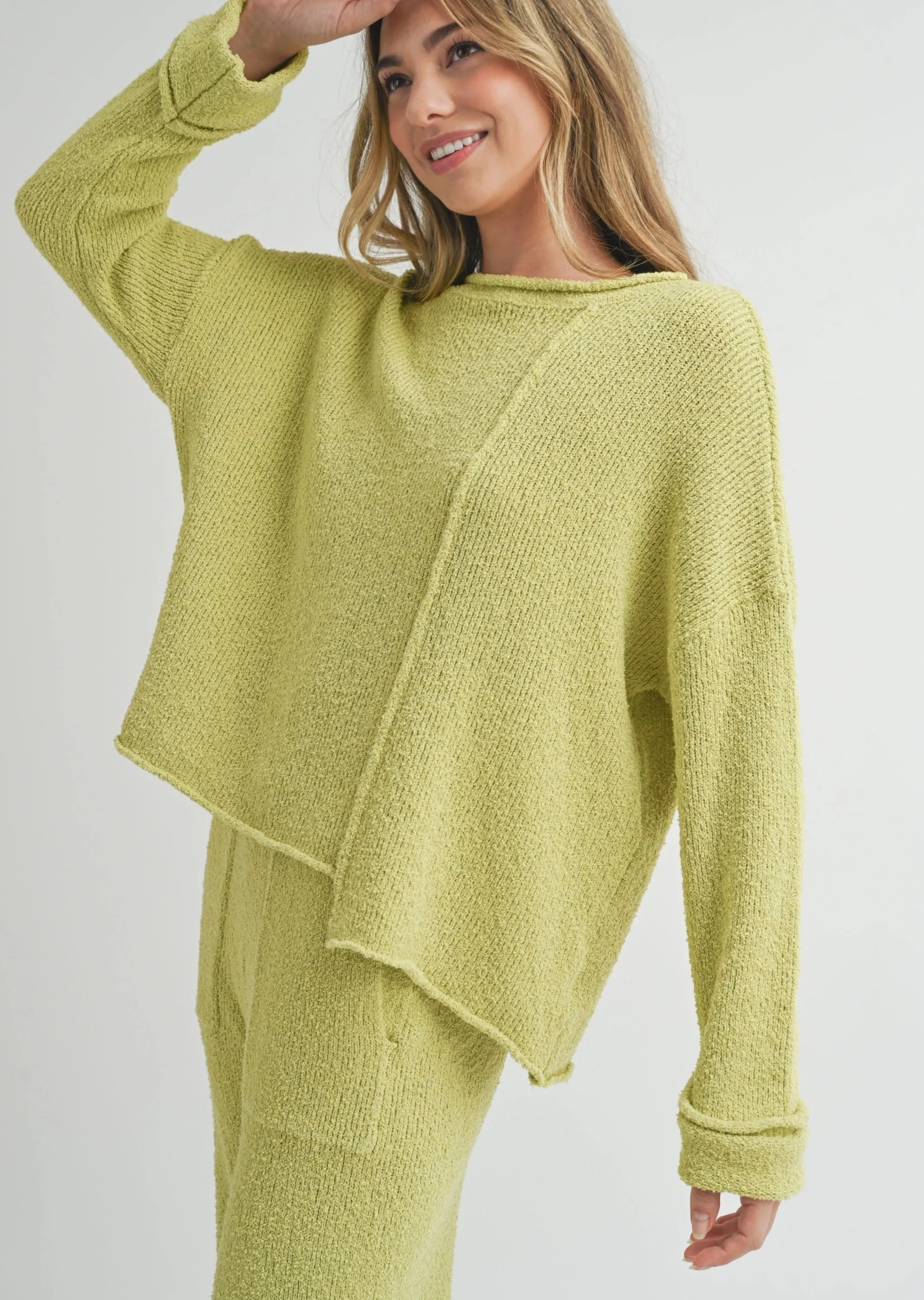Asymmetric Cut Sweater Top sold by Evercado product image thumbnail 2