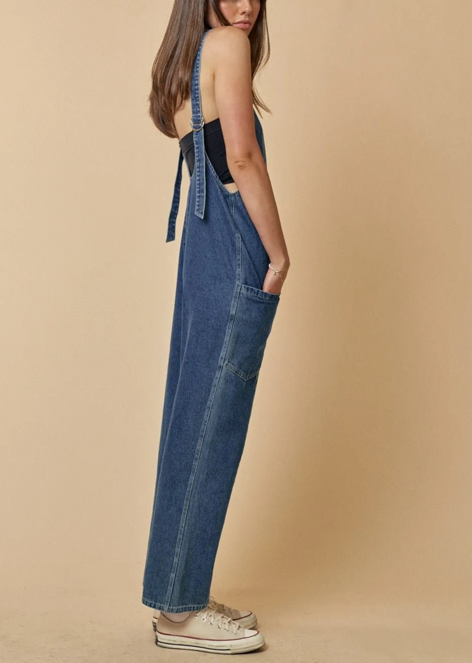 Denim High Roller Jumpsuit sold by Evercado product image thumbnail 4
