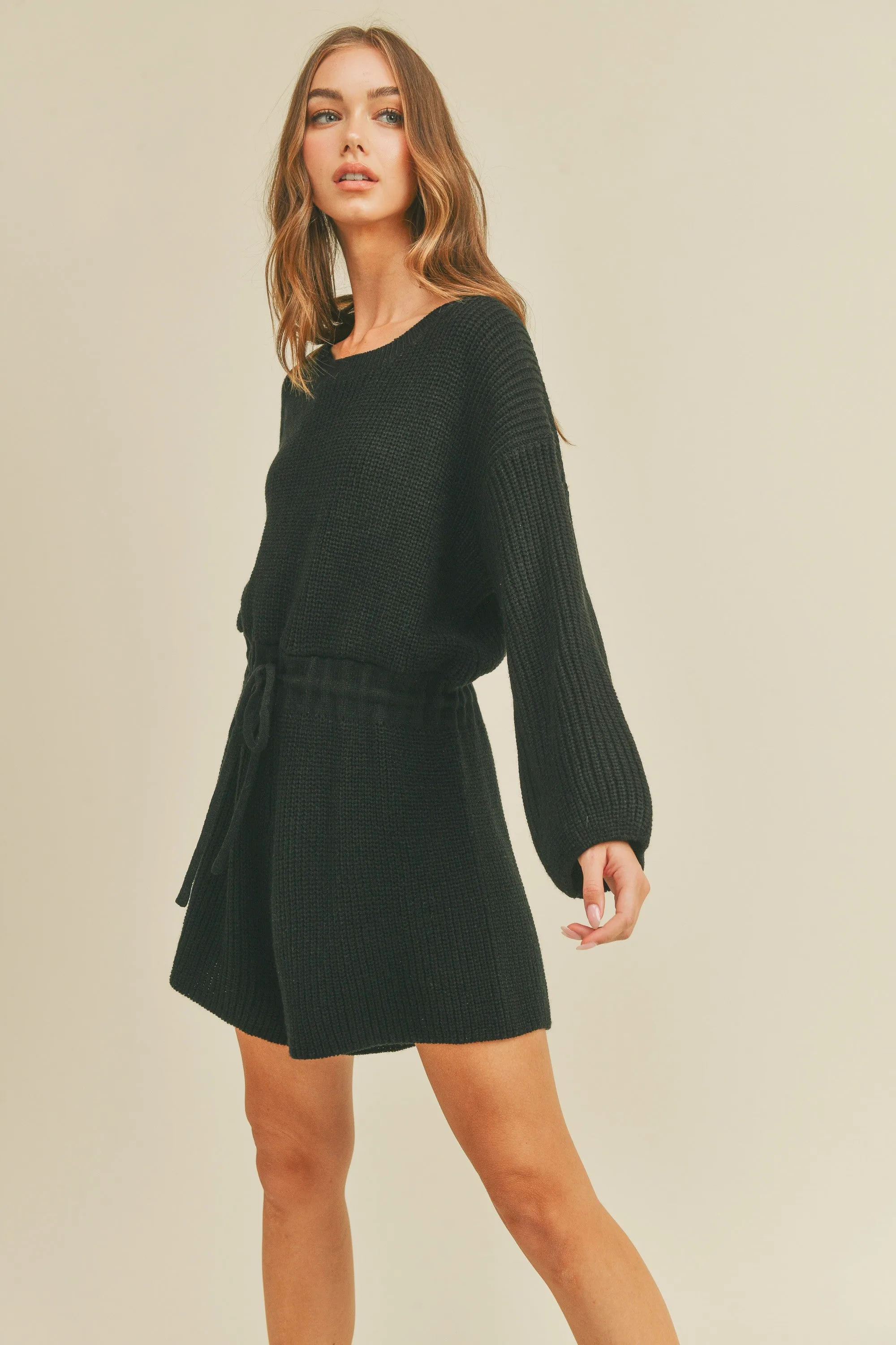 Long Sleeves Sweater Romper sold by Evercado product image thumbnail 3