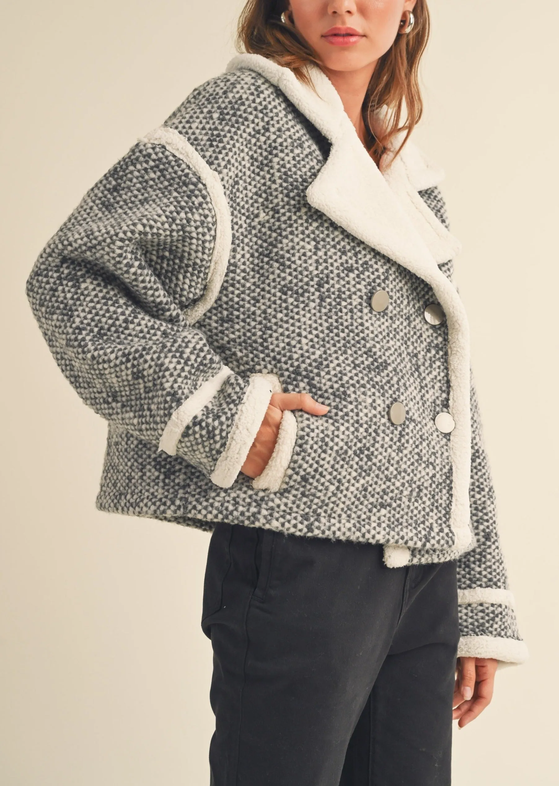 Retro Collar Sherpa Jacket sold by Evercado product image thumbnail 3