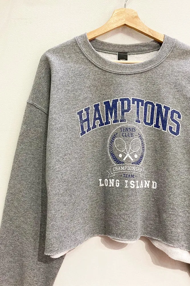 Hamptons Graphic Cropped Sweatshirts sold by Evercado product image thumbnail 2