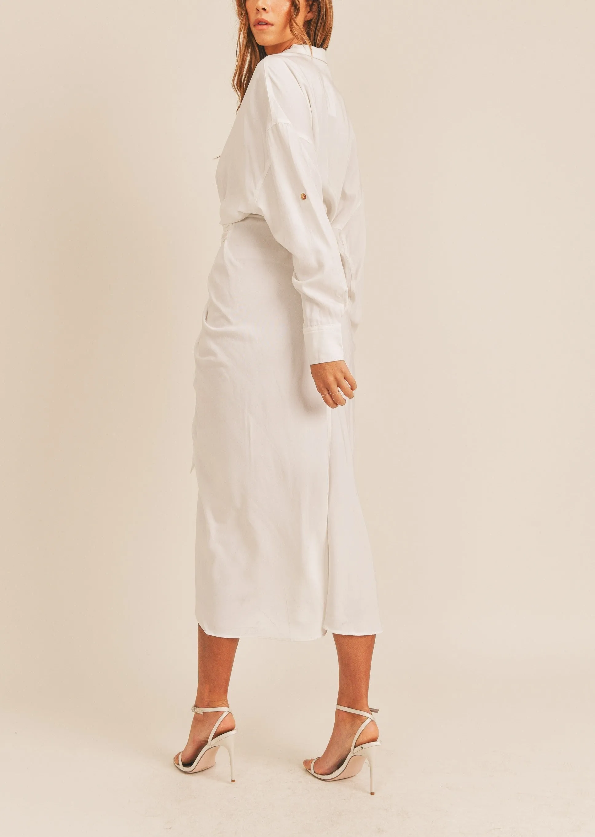 Elegant Shirt Midi Dress sold by Evercado product image thumbnail 2
