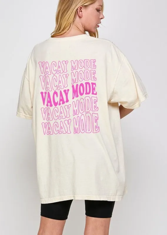 Vacay Mode Vintage Graphic Oversized Tee sold by Evercado