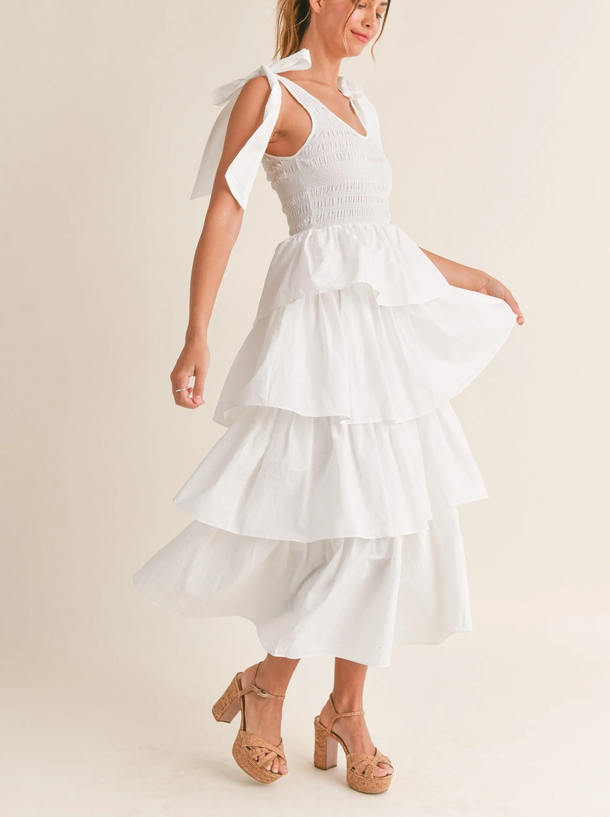 Smoked Top Ruffle Tier Dress sold by Evercado product image thumbnail 2