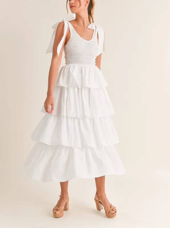 Smoked Top Ruffle Tier Dress sold by Evercado