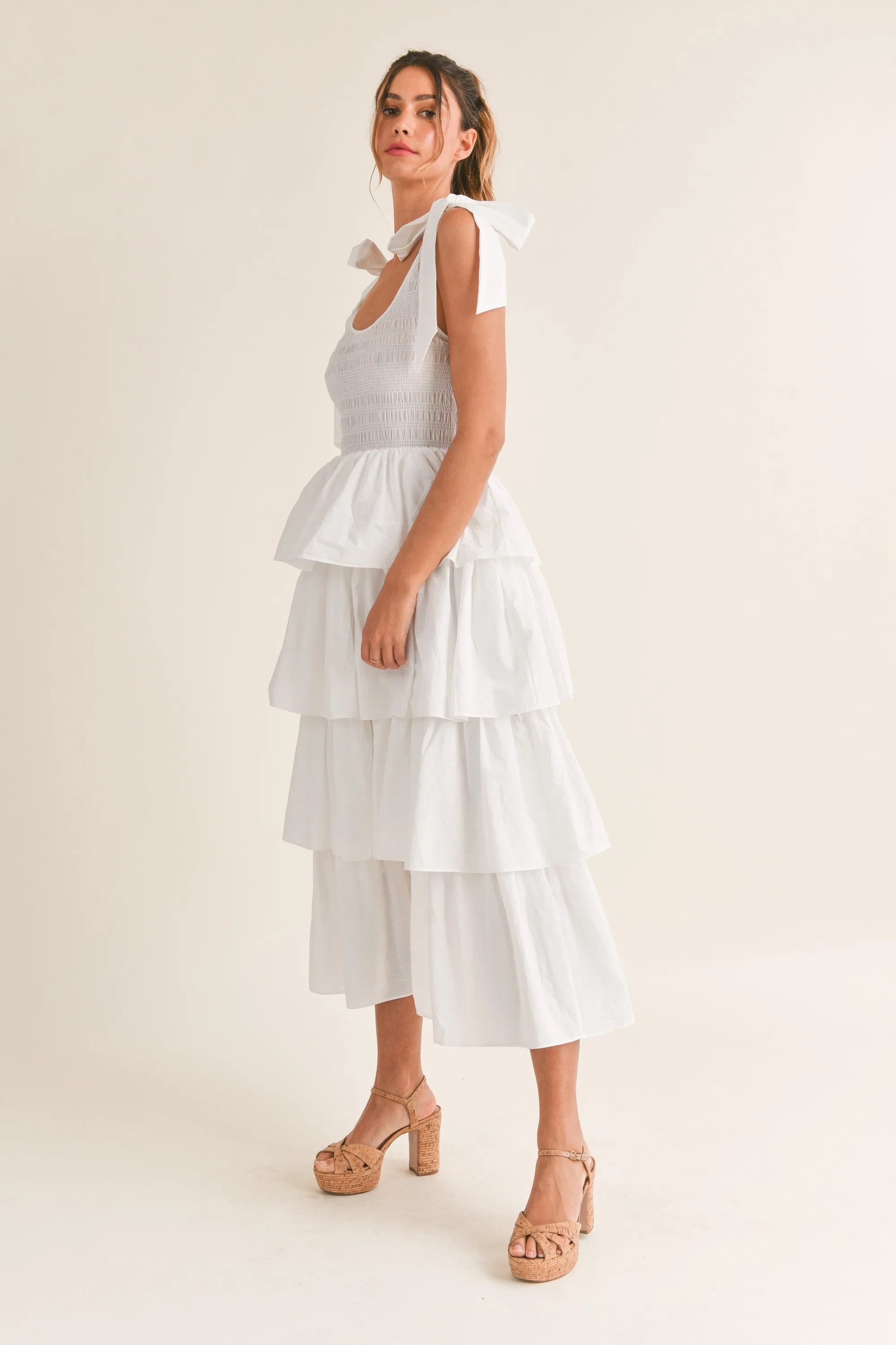 Smoked Top Ruffle Tier Dress sold by Evercado product image thumbnail 4