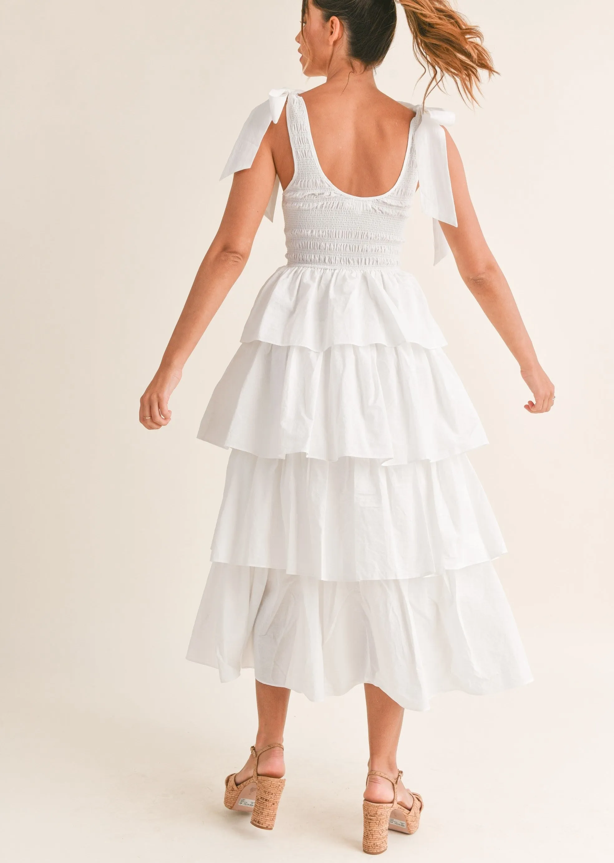 Smoked Top Ruffle Tier Dress sold by Evercado product image thumbnail 3