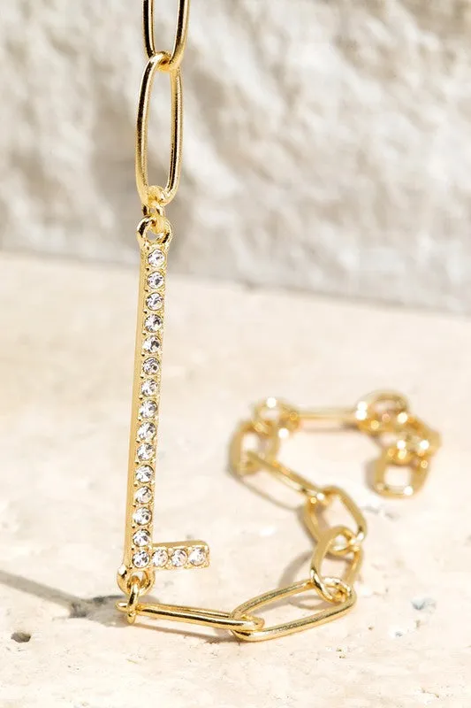 Crystal Initial Letter Bracelet sold by Evercado product image thumbnail 4