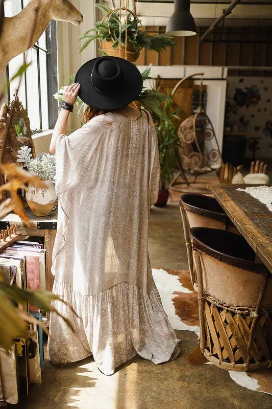 Paisley Flowy Maxi Kimono sold by Evercado product image thumbnail 2