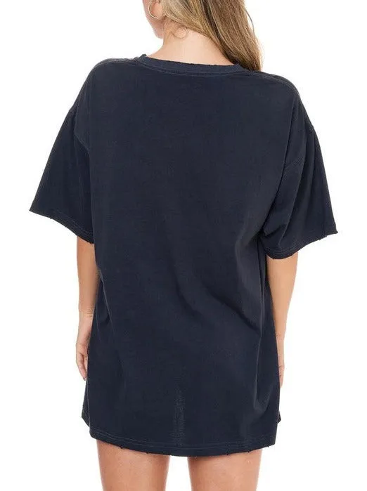 Rock and Roll Oversize Vintage Graphic Tee sold by Evercado product image thumbnail 3